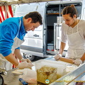 Chefs preparing pastries